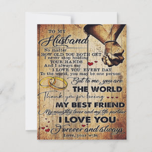 Invitation À mon mari Design Lettre d'amour pour lui