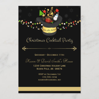 Invitation à Noël Cocktail Party