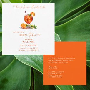 Invitation À notre future mariée Tchin Tchin Aperol Carré de