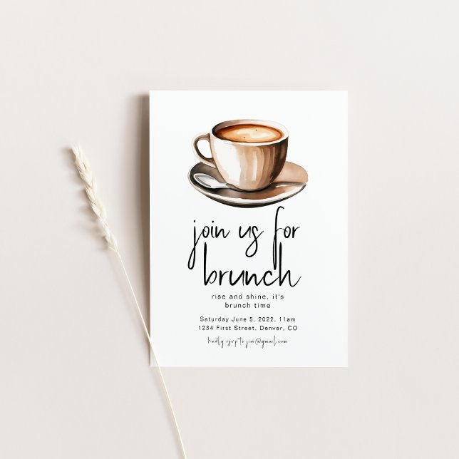 Invitation à notre modèle de carte de brunch (Créateur téléchargé)