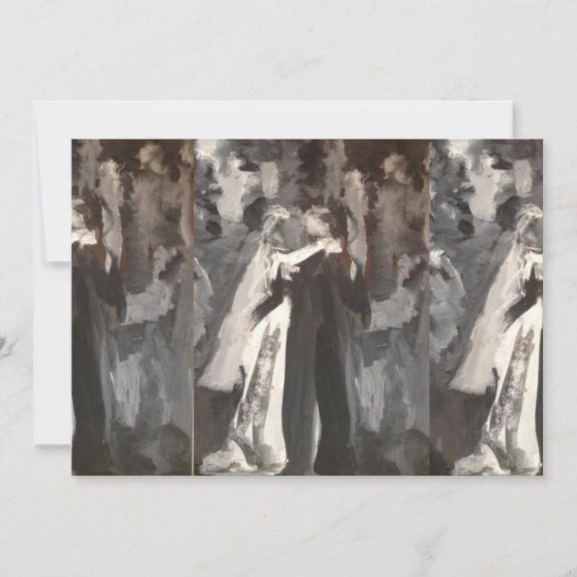 Invitation à peindre en couple Mariage (Devant)