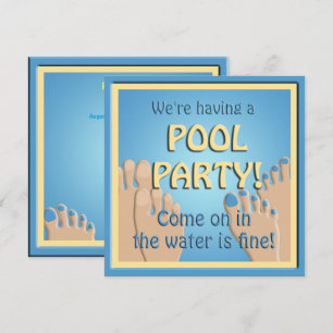 Invitation à pieds amusants de la fête de la pisci