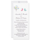 Invitation à plat d'une mariée et d'un oiseau Mari