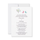 Invitation à plat d'une mariée et d'un oiseau Mari