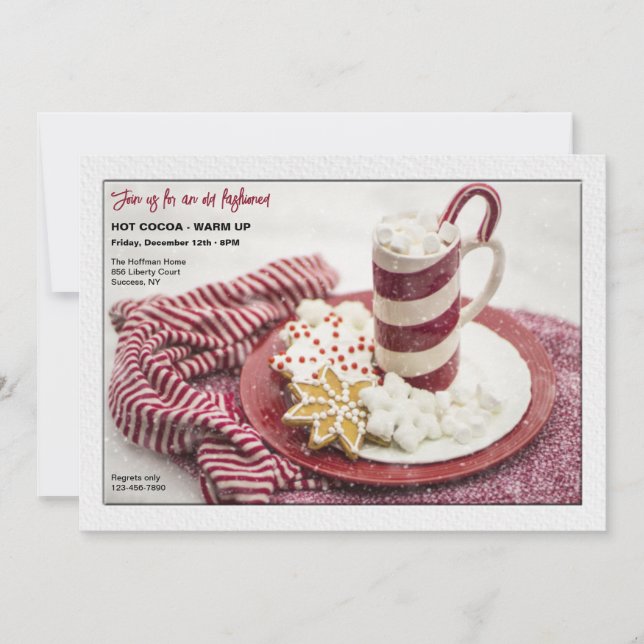 Invitation à réchauffer le cacao chaud (Devant)