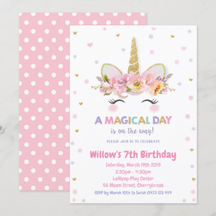 Invitation Ă?res parties scintillantes d'or de filles