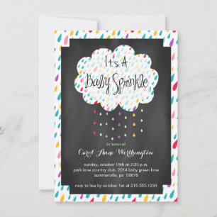 Invitation à saupoudrer de bébé de Chalkboard Rain