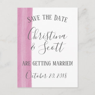 Invitation à sauver la date avec un pinceau aquare
