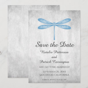 Invitation à sauver la date Libellule Bleue