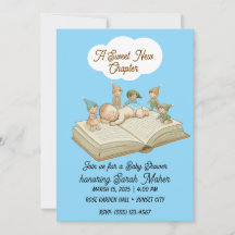A Sweet New Chapter Storybook Baby Shower Invitati