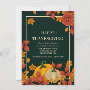 Invitation à Thanksgiving de deux Citrouilles