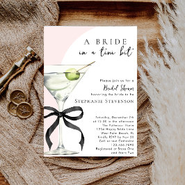 Invitation A Tini Bit Black Bow Martini Pink Bridal Shower