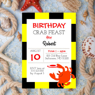 Invitation à toutes occasions du crabe de Baltimor