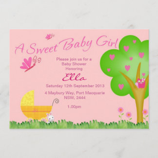 Invitation à un Baby shower de bébé sucré