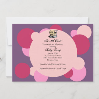 Invitation à un Baby shower de bulles
