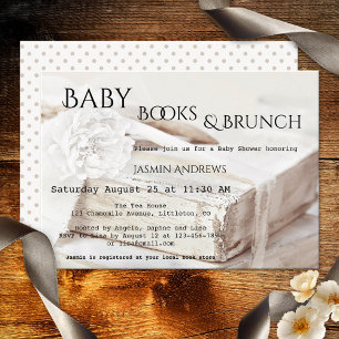 Invitation à un Baby shower de livre