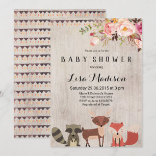 Invitation à un Baby shower neutre pour les femmes