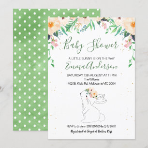 Invitation à un Baby shower neutre pour les sexes 