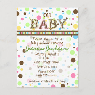 Invitation à un baby shower non sexiste