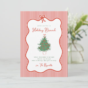 Invitation à un brunch de fête pré-fêtes de fin d'