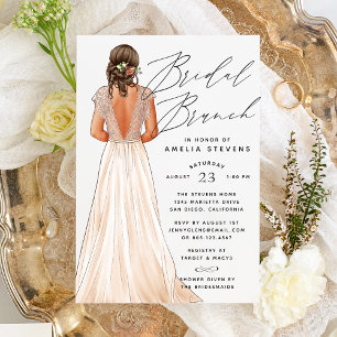 Invitation à un brunch nuptial élégant