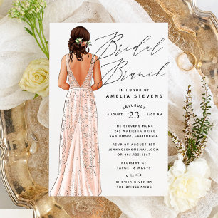 Invitation à un brunch nuptial élégant