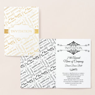 Invitation à un dîner Bon Appetit Français