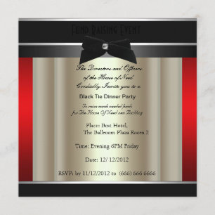 Invitation à un dîner de gala en tenue de soirée