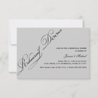 Invitation à un dîner de répétition élégant