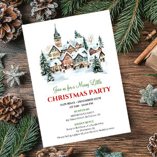 Invitation à un dîner festif de Noël tendance et c