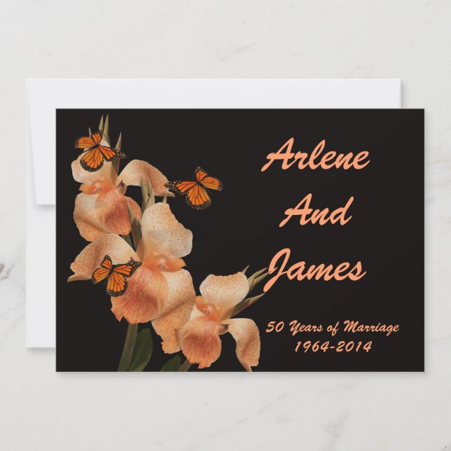 Invitation à un dîner pour le 50e anniversaire sur (Devant)