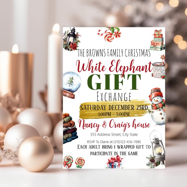 Invitation à un échange de cadeaux ludique et MODI (Créateur téléchargé)