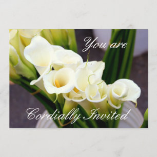 invitation à un événement avec lys calla