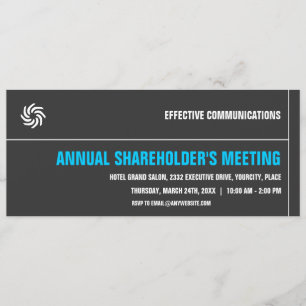 Invitation à un événement d'entreprise typographiq