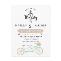 Invitation à un mariage à bicyclette