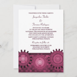 Invitation à un mariage à des engrenages en vapeur