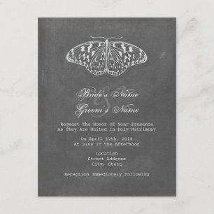 Invitation à un mariage avec un papillon inspiré p