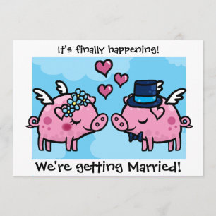 Invitation à un mariage avec une mariée et une mar