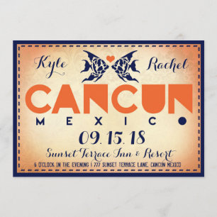 Invitation à un mariage de destination de CANCUN