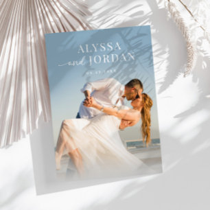 Invitation à un mariage de photos de plage   Minim