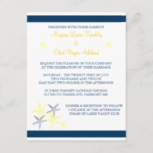 Invitation à un mariage de poisson étoilé
