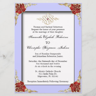 Invitation à un mariage d'or à l'élégance Golden A