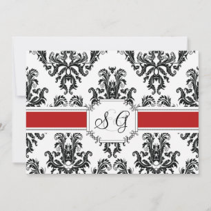 Invitation à un mariage élégant de Red Antique