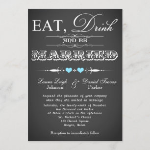 Invitation à un mariage en tableau de bord de la t