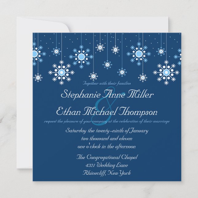 Invitation à un mariage hivernal (Devant)