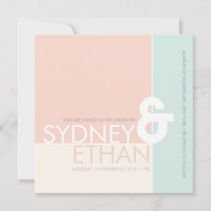 Invitation à un mariage moderne minimaliste simple