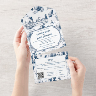 Invitation à un mariage pour la Marine de la Toile