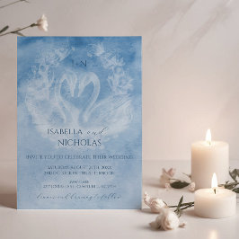 Invitation à un mariage romantique avec un monogra