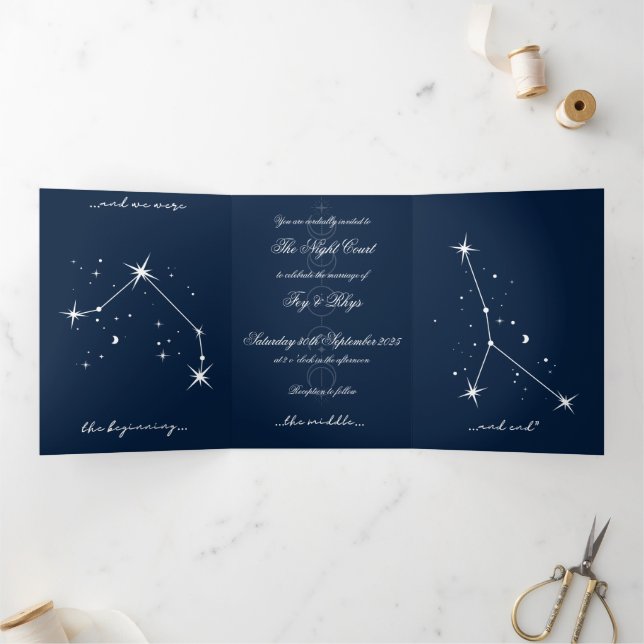 Invitation à un mariage romantique BookTok - baies (Intérieur)