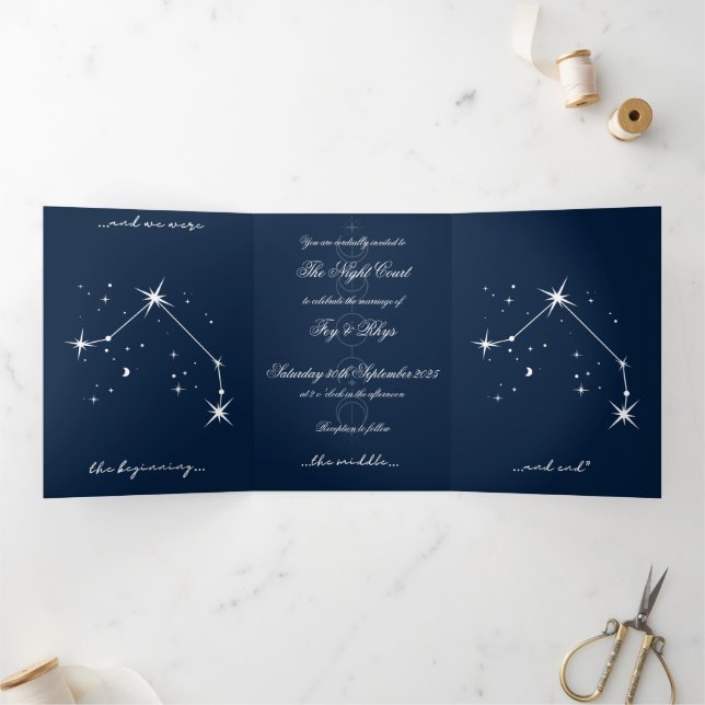 Invitation à un mariage romantique BookTok - baies (Intérieur)